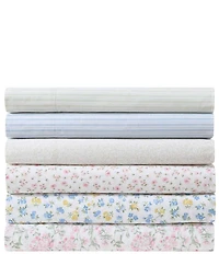 Laura Ashley Little Ditsy Pink Floral Cotton Percale Sheet Set