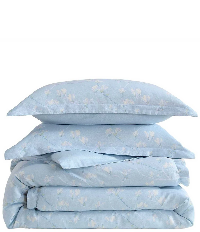 Laura Ashley Magnolia Grove Reversible Cotton Sateen Comforter Mini Set