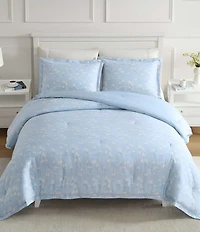 Laura Ashley Magnolia Grove Reversible Cotton Sateen Comforter Mini Set