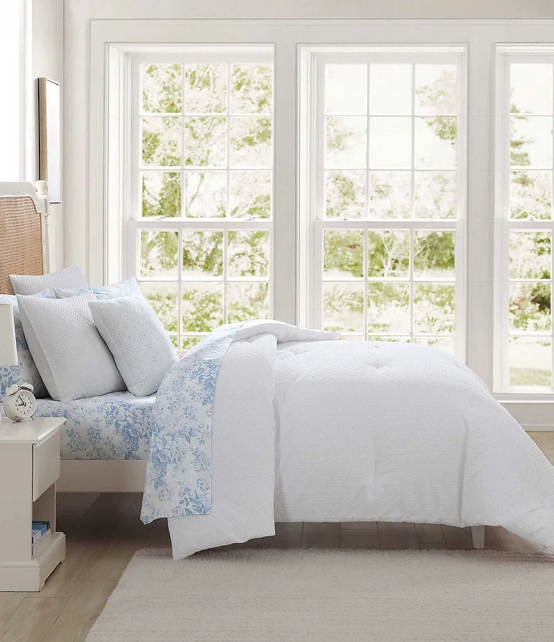 Laura Ashley Margaret Embossed Diamond Textured Bed in a Bag Set