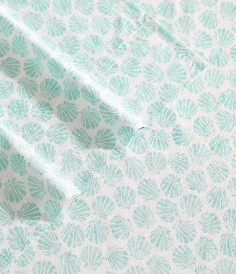 Laura Ashley Margate Shells Print Bright Percale Cotton Sheet Set