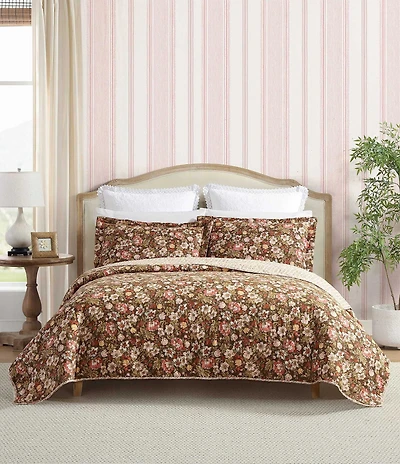 Laura Ashley Marta Floral Cotton Reversible Quilt Mini Set