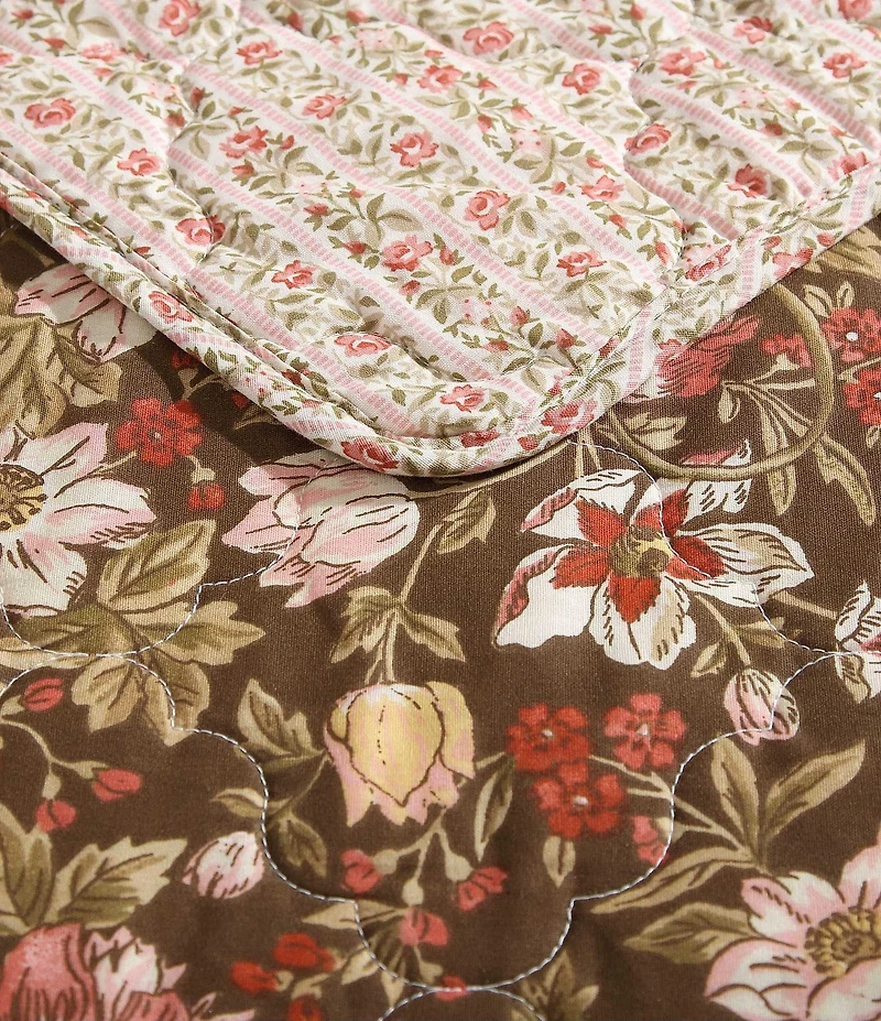 Laura Ashley Marta Floral Cotton Reversible Quilt Mini Set