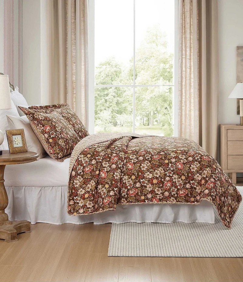 Laura Ashley Marta Floral Cotton Reversible Quilt Mini Set