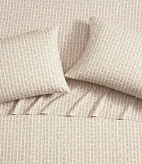 Laura Ashley Marta Floral Stripe Percale Cotton Sheet Set