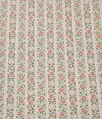 Laura Ashley Marta Floral Stripe Percale Cotton Sheet Set