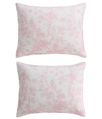 Laura Ashley Natalie Floral Cotton Reversible Comforter & Sham Bonus Set