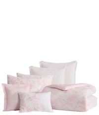 Laura Ashley Natalie Floral Cotton Reversible Comforter & Sham Bonus Set