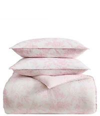 Laura Ashley Natalie Floral Cotton Reversible Comforter & Sham Bonus Set