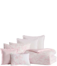 Laura Ashley Natalie Floral Cotton Reversible Comforter & Sham Bonus Set