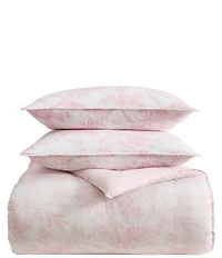 Laura Ashley Natalie Floral Cotton Reversible Comforter & Sham Bonus Set