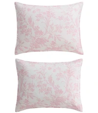 Laura Ashley Natalie Floral Cotton Reversible Comforter & Sham Bonus Set