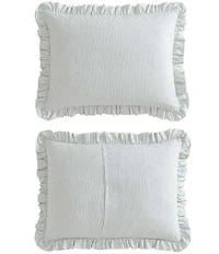 Laura Ashley Oxford Stripe Reversible Comforter Mini Set