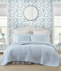 Laura Ashley Oxford Stripe Reversible Quilt Mini Set