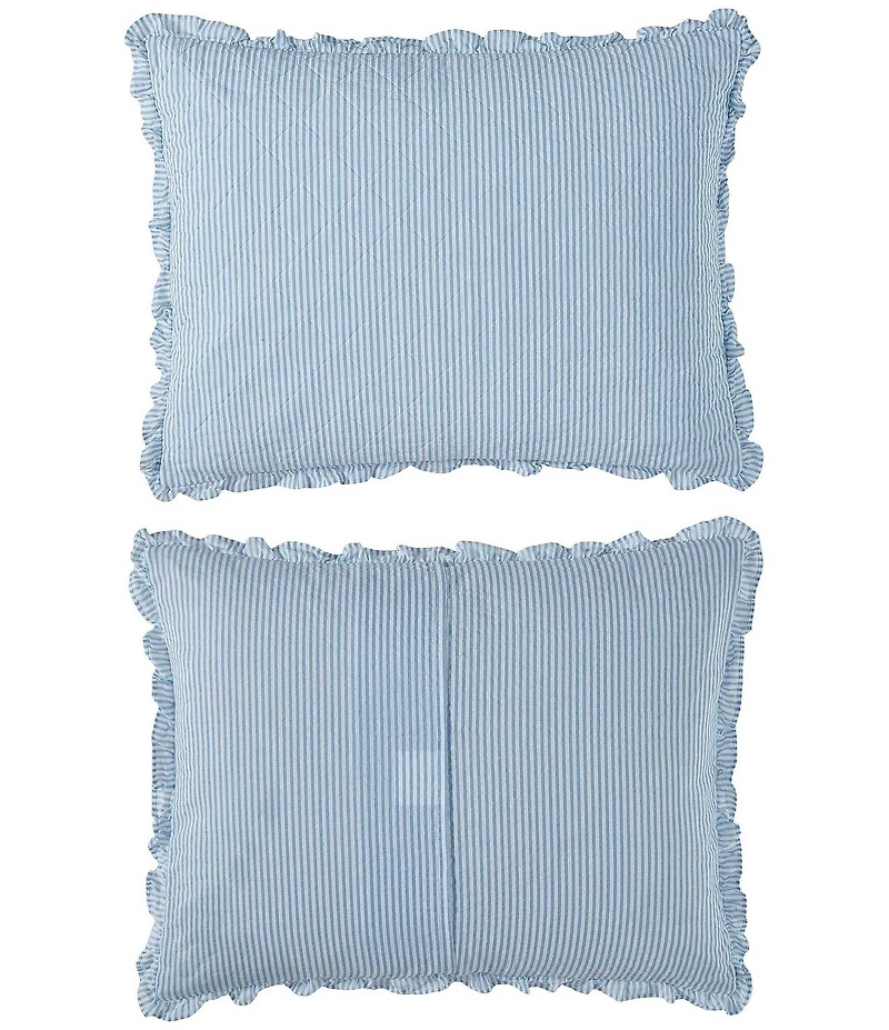 Laura Ashley Oxford Stripe Reversible Quilt Mini Set