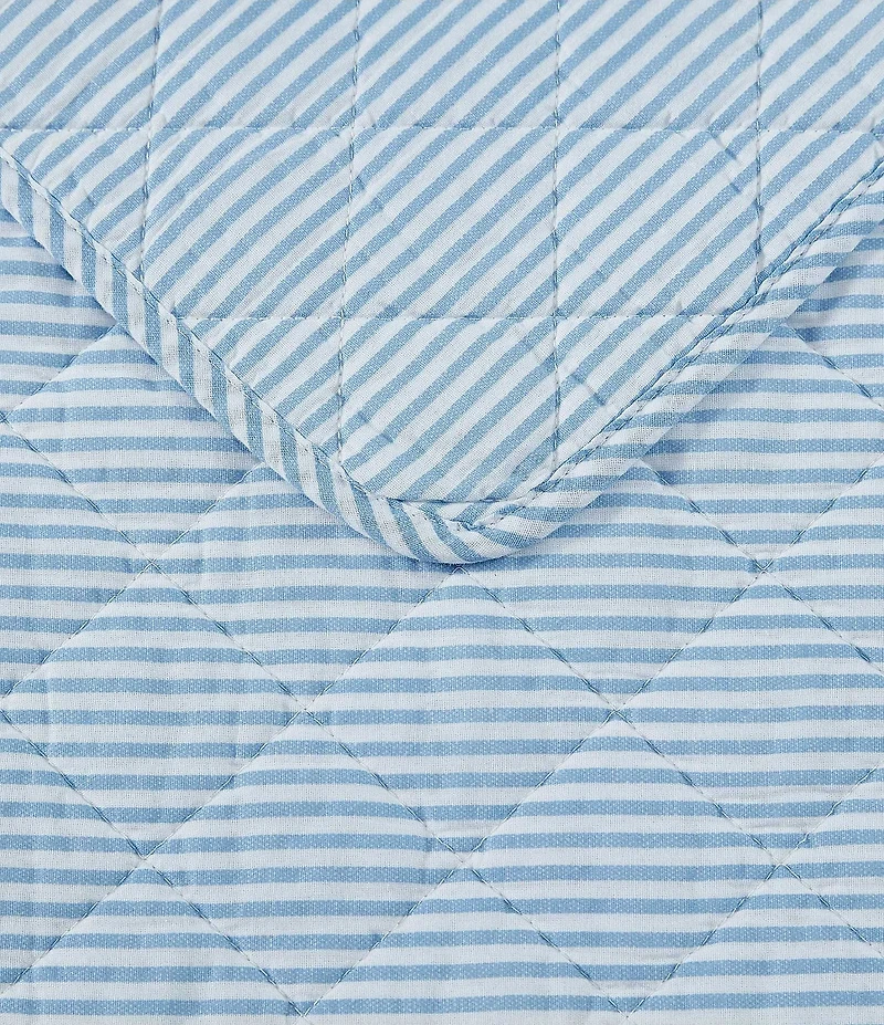 Laura Ashley Oxford Stripe Reversible Quilt Mini Set