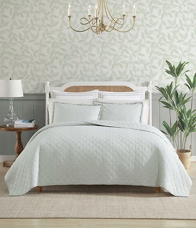 Laura Ashley Oxford Stripe Reversible Quilt Mini Set