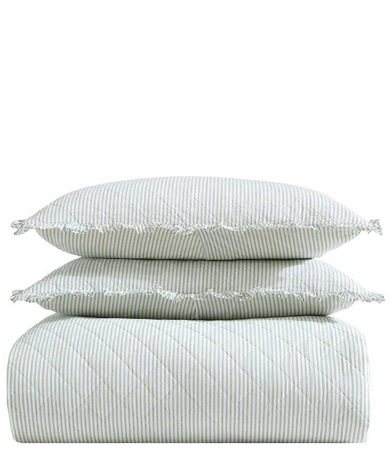 Laura Ashley Oxford Stripe Reversible Quilt Mini Set