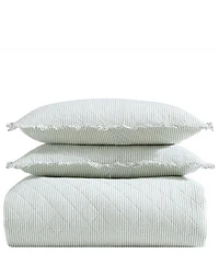 Laura Ashley Oxford Stripe Reversible Quilt Mini Set