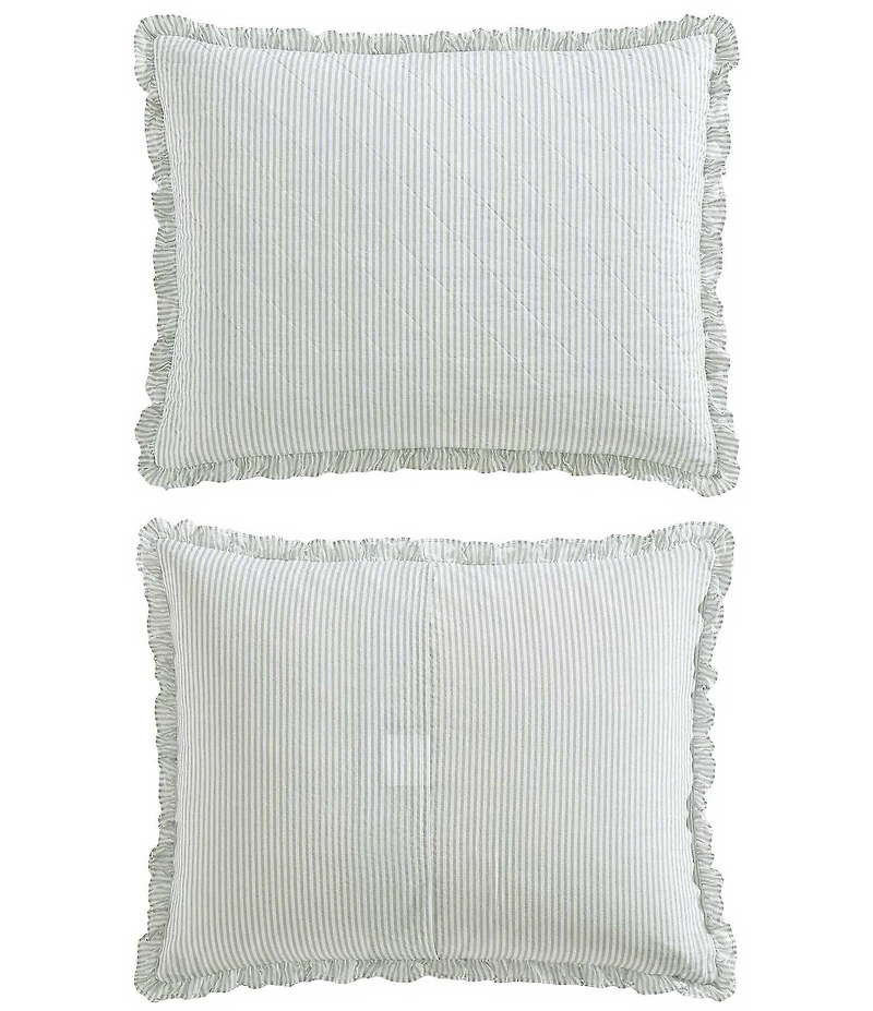 Laura Ashley Oxford Stripe Reversible Quilt Mini Set