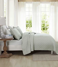 Laura Ashley Oxford Stripe Reversible Quilt Mini Set