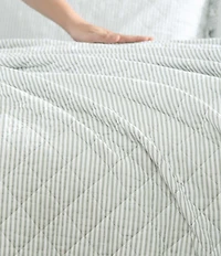 Laura Ashley Oxford Stripe Reversible Quilt Mini Set
