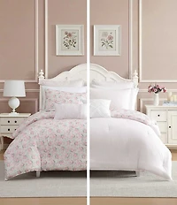 Laura Ashley Pamelas Posies Cotton Reversible Comforter & Sham Bonus Set