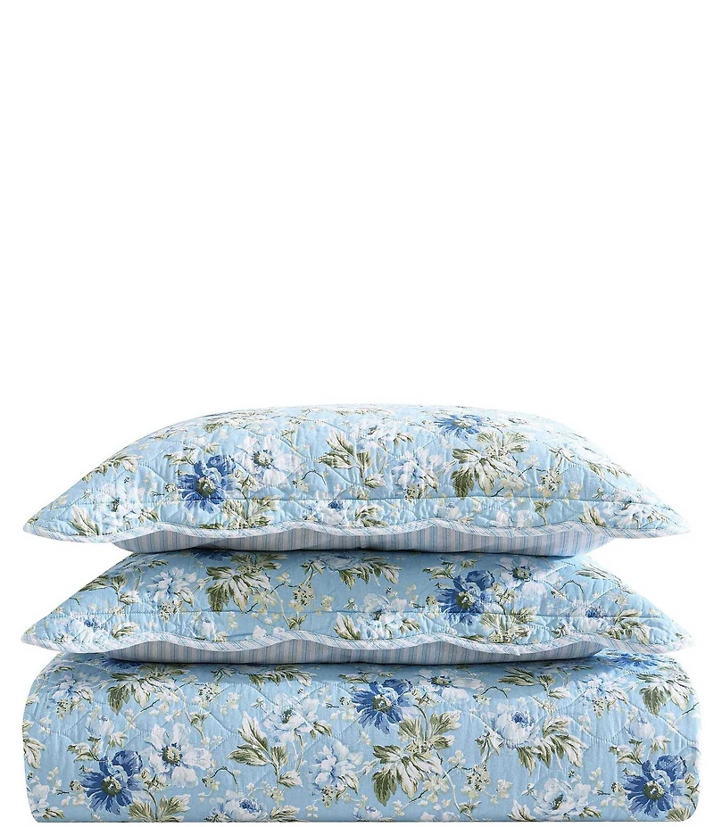 Laura Ashley Peony Garden Reversible Mini Quilt Set