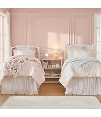 Laura Ashley Pinford Trellis Printed Plush Reversible Throw Blanket