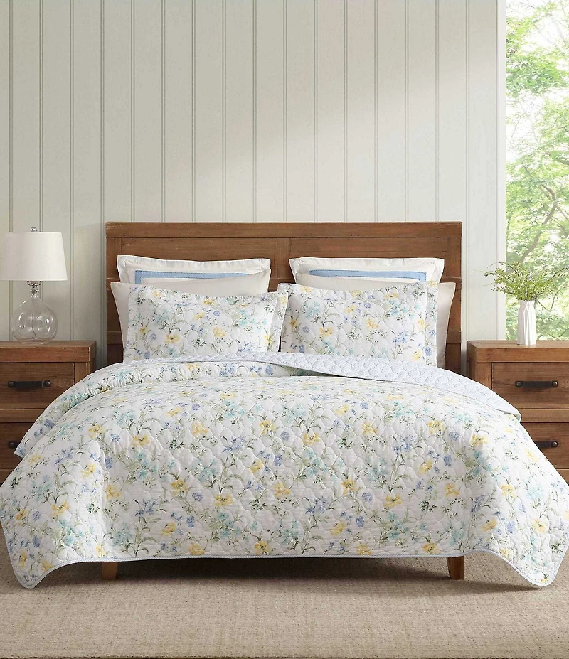 Laura Ashley Poppy Meadow Cotton Reversible Quilt Mini Set