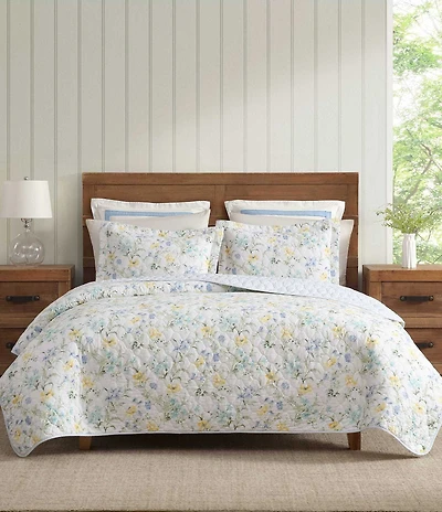 Laura Ashley Poppy Meadow Cotton Reversible Quilt Mini Set