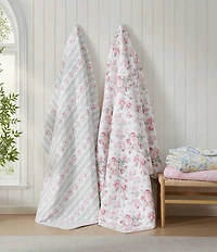 Laura Ashley Poppy Meadow Cotton Reversible Quilt Mini Set