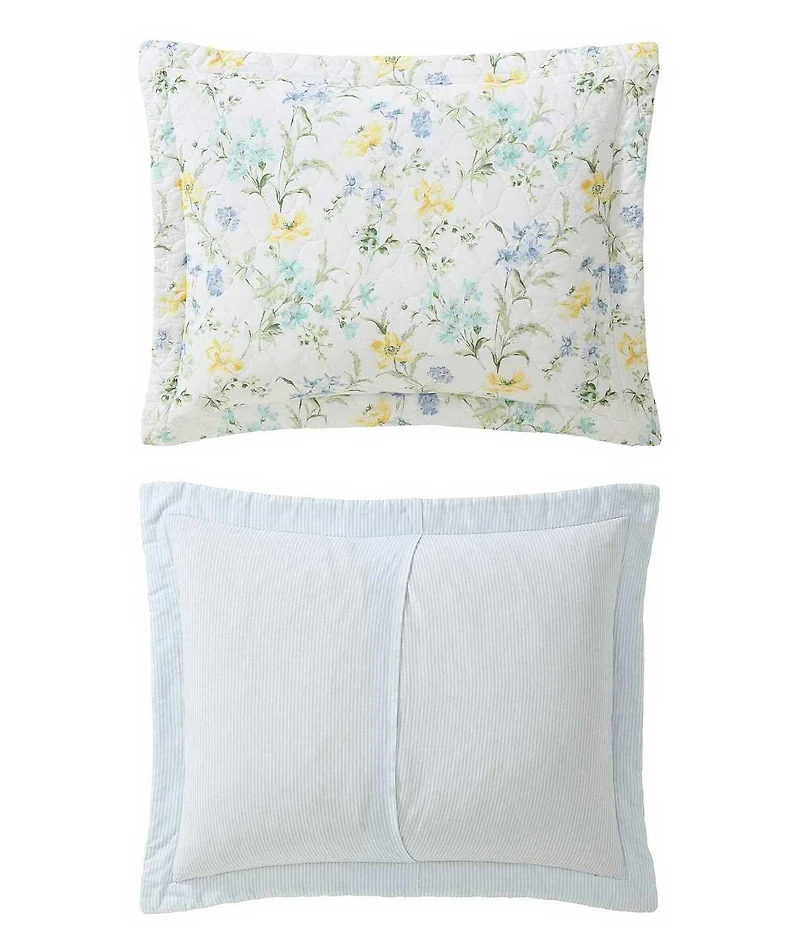 Laura Ashley Poppy Meadow Cotton Reversible Quilt Mini Set