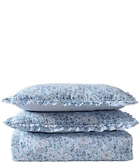 Laura Ashley Quartet Cashmere Blue Microfiber Quilt Mini Set