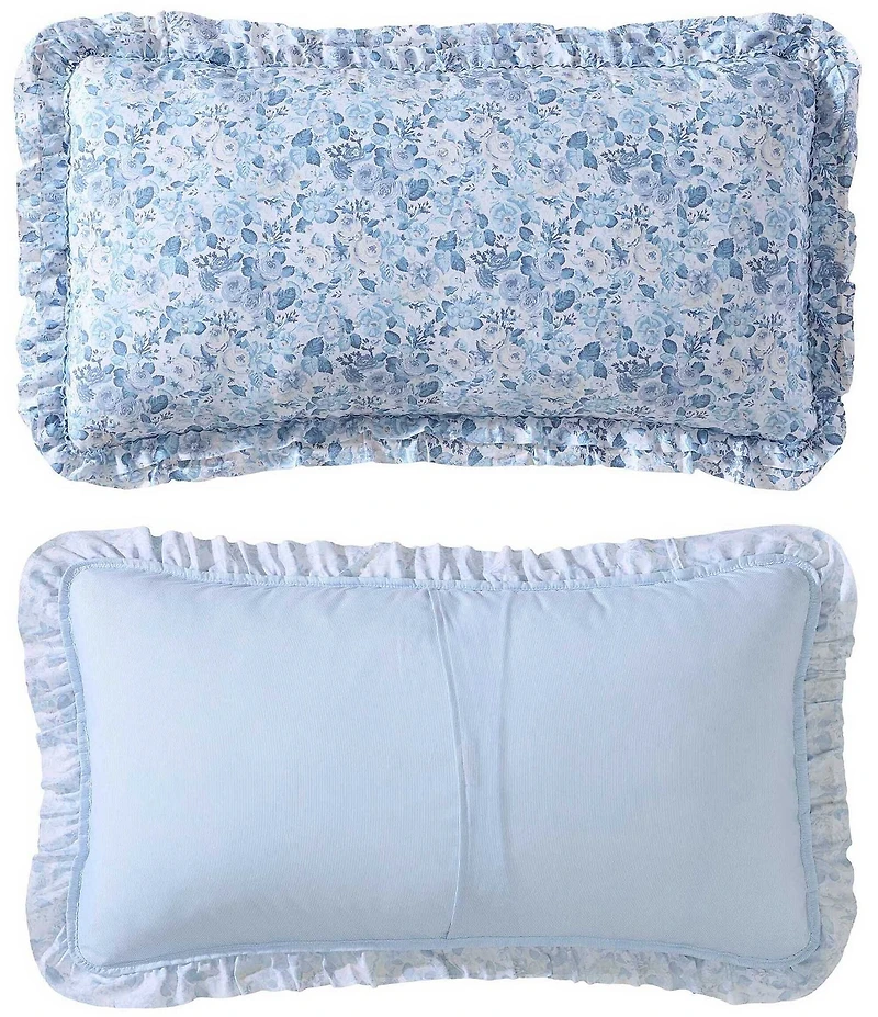 Laura Ashley Quartet Cashmere Blue Microfiber Quilt Mini Set