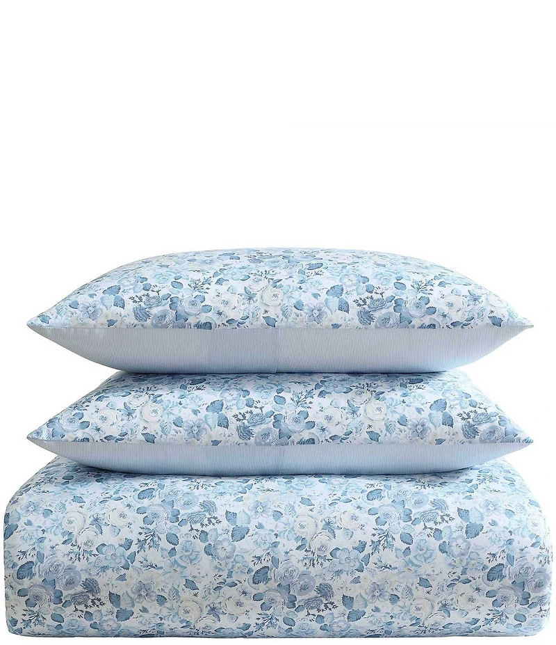 Laura Ashley Quartet Cotton Blend Cashmere Floral Reversible Comforter Mini Set