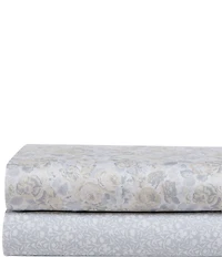 Laura Ashley Quartet Cotton Sateen Floral Pattern Sheet Set