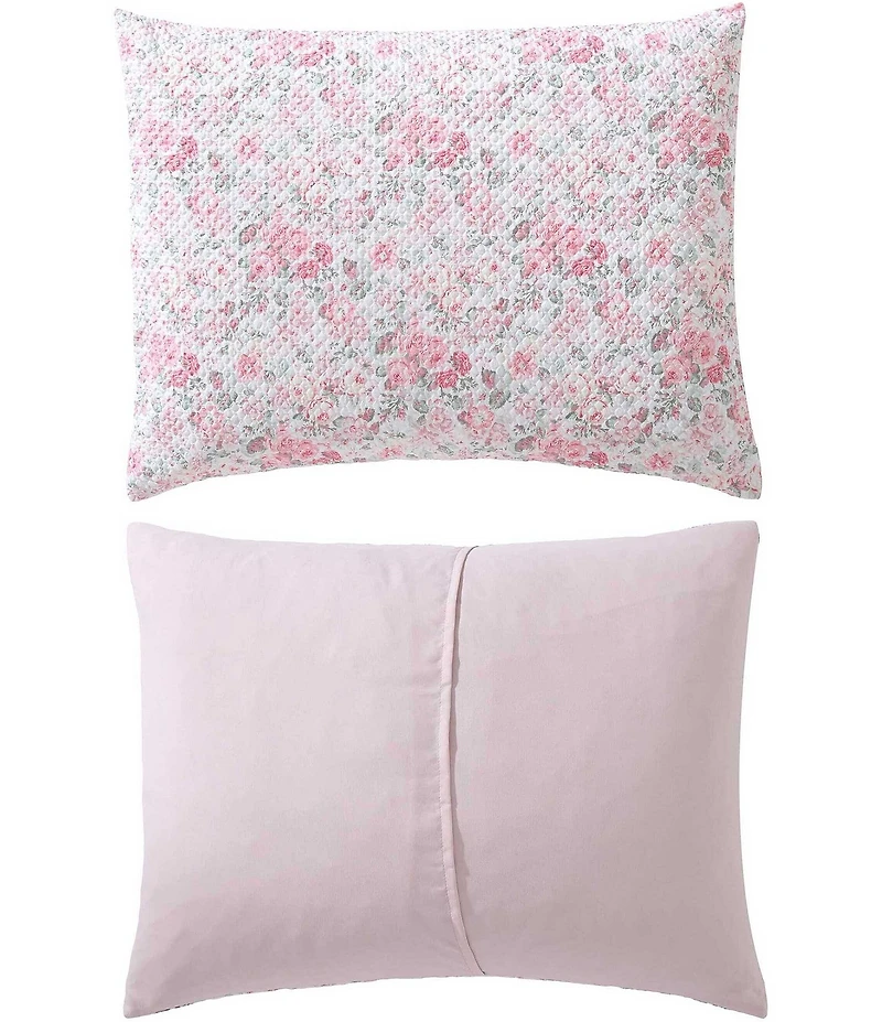 Laura Ashley Quartet Microfiber Reversible Pink Bed in a Bag Set