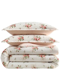 Laura Ashley Ribbon Bouquet Cotton Reversible Comforter Mini Set
