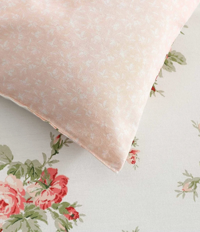 Laura Ashley Ribbon Bouquet Cotton Reversible Comforter Mini Set