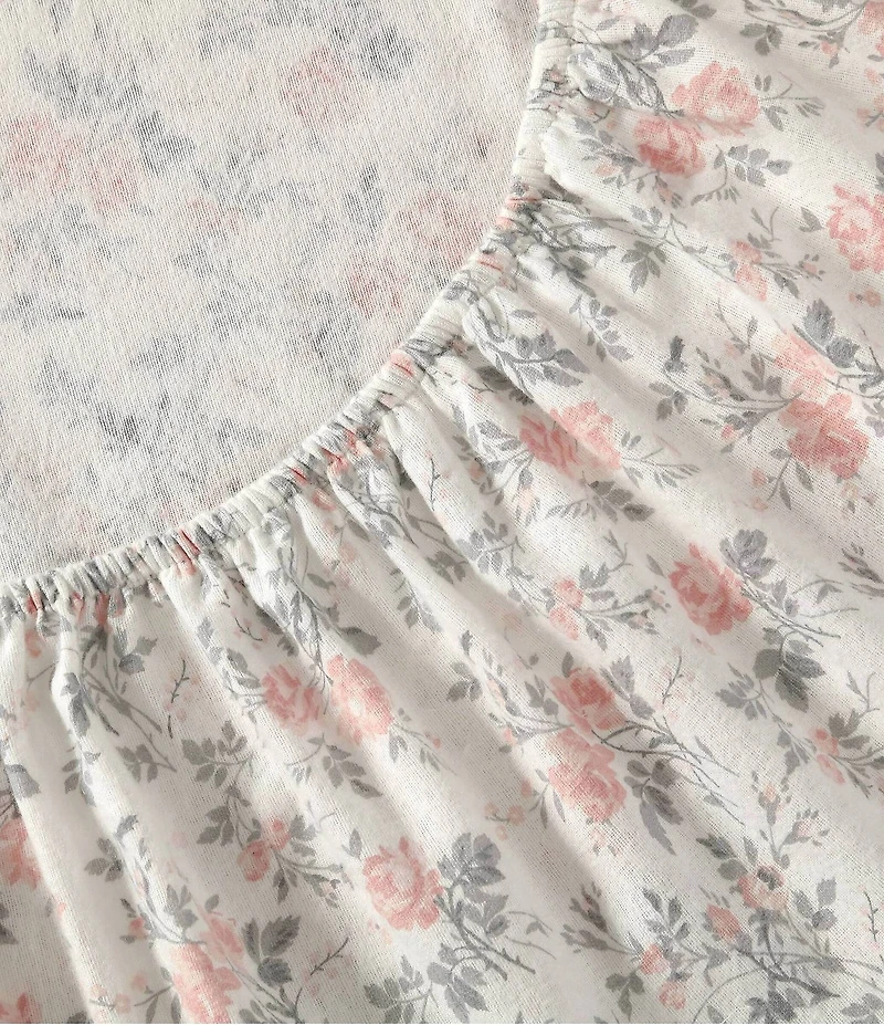 Laura Ashley Rosalie Floral Cotton Flannel Sheet Set