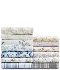 Laura Ashley Rosalie Floral Cotton Flannel Sheet Set