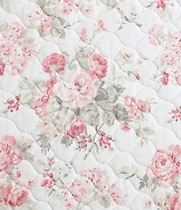 Laura Ashley Rosemoore Floral Print Cotton Reversible Quilt Mini Set