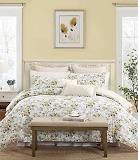 Laura Ashley Roses Cotton Reversible Comforter Bonus Set