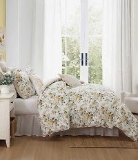 Laura Ashley Roses Cotton Reversible Comforter Bonus Set