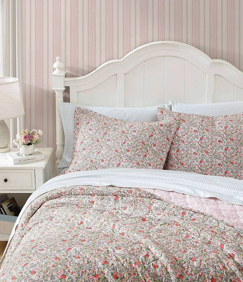 Laura Ashley Rowena Floral Reversible Quilt
