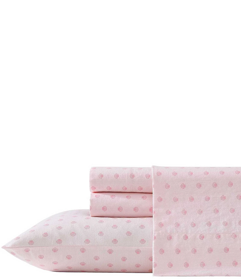 Laura Ashley Scallop Dollop Print Cotton Percale Sheet Set