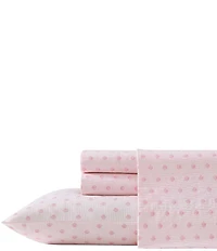 Laura Ashley Scallop Dollop Print Cotton Percale Sheet Set