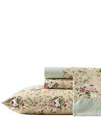 Laura Ashley Serene Dream Floral Print Cotton Percale Sheet Set
