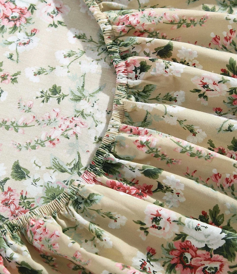 Laura Ashley Serene Dream Floral Print Cotton Percale Sheet Set